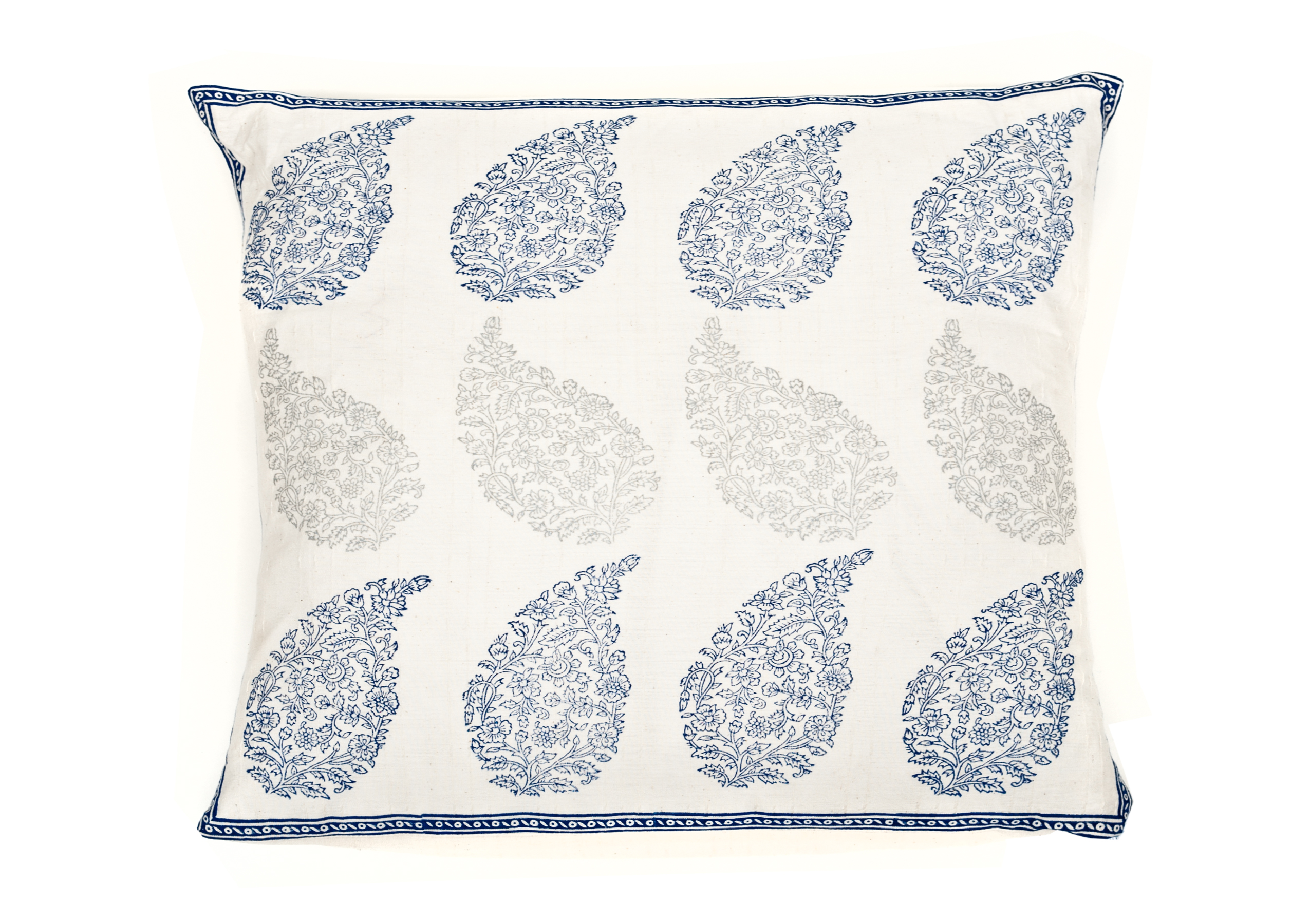 2424.LOOM-BLU-GRY Blue Grey Loom Decorative Accent Pillow by TrendSage
