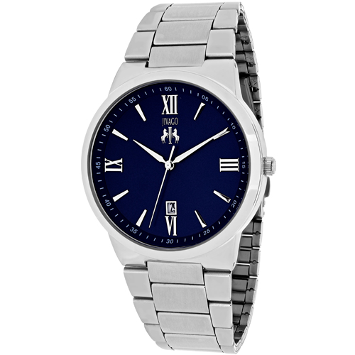 JV3517 Jivago Mens Clarity Silver Band Blue Dial