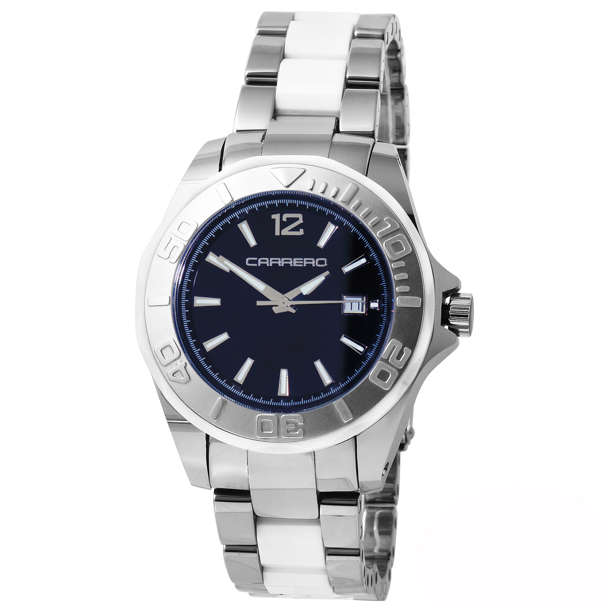 Carrero CO12-BK Carrero Special Edition Tungsten and Ceramic Diver Two-Tone Black Dial
