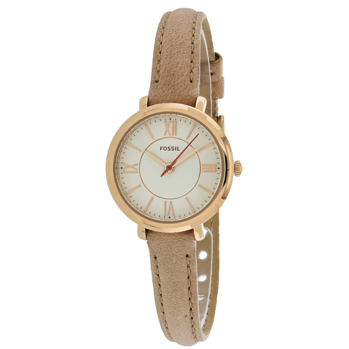 ES3802 Fossil Womens Jacqueline Beige Band Silver Dial