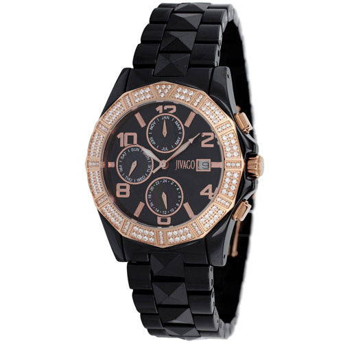 JV0421 Jivago Womens Prexy Black Band Black Dial