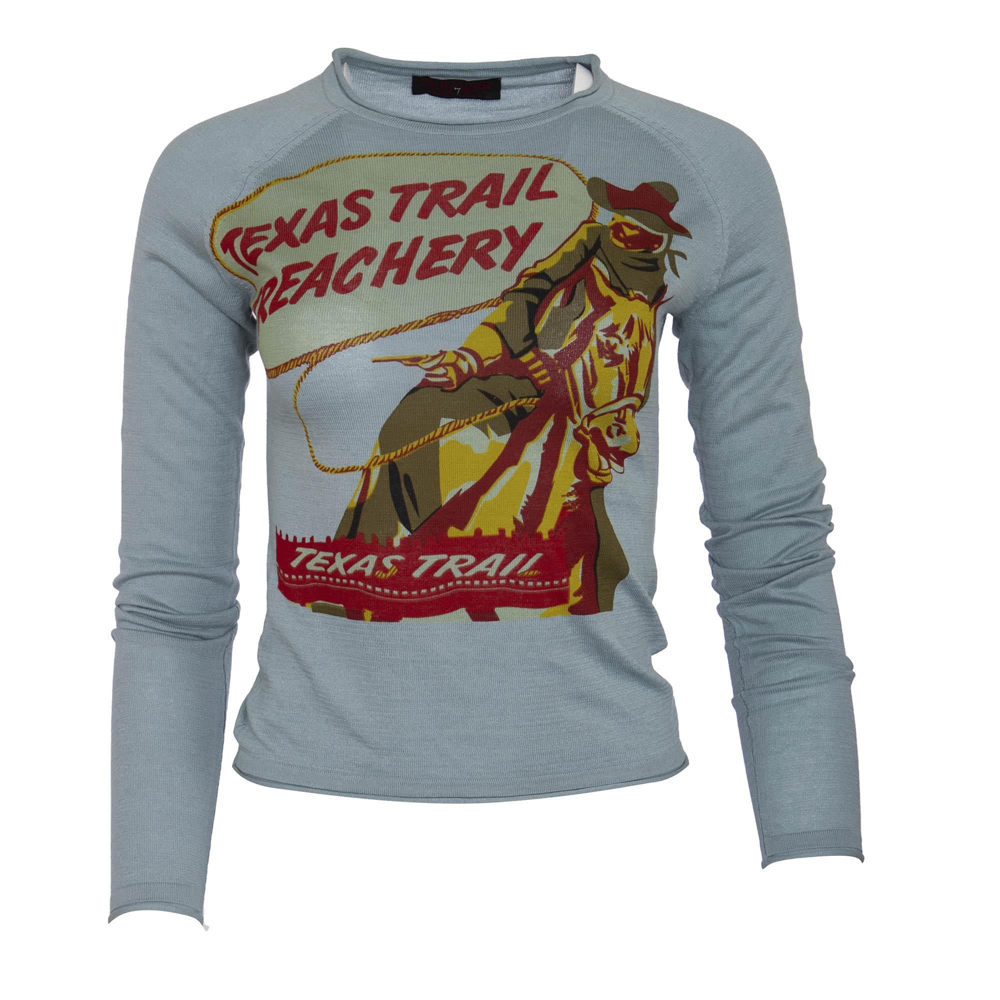 RAW 7 PTS43_DENIM Raw7 Women's Texas Trail Long Sleeved T-Shirt - Light Blue