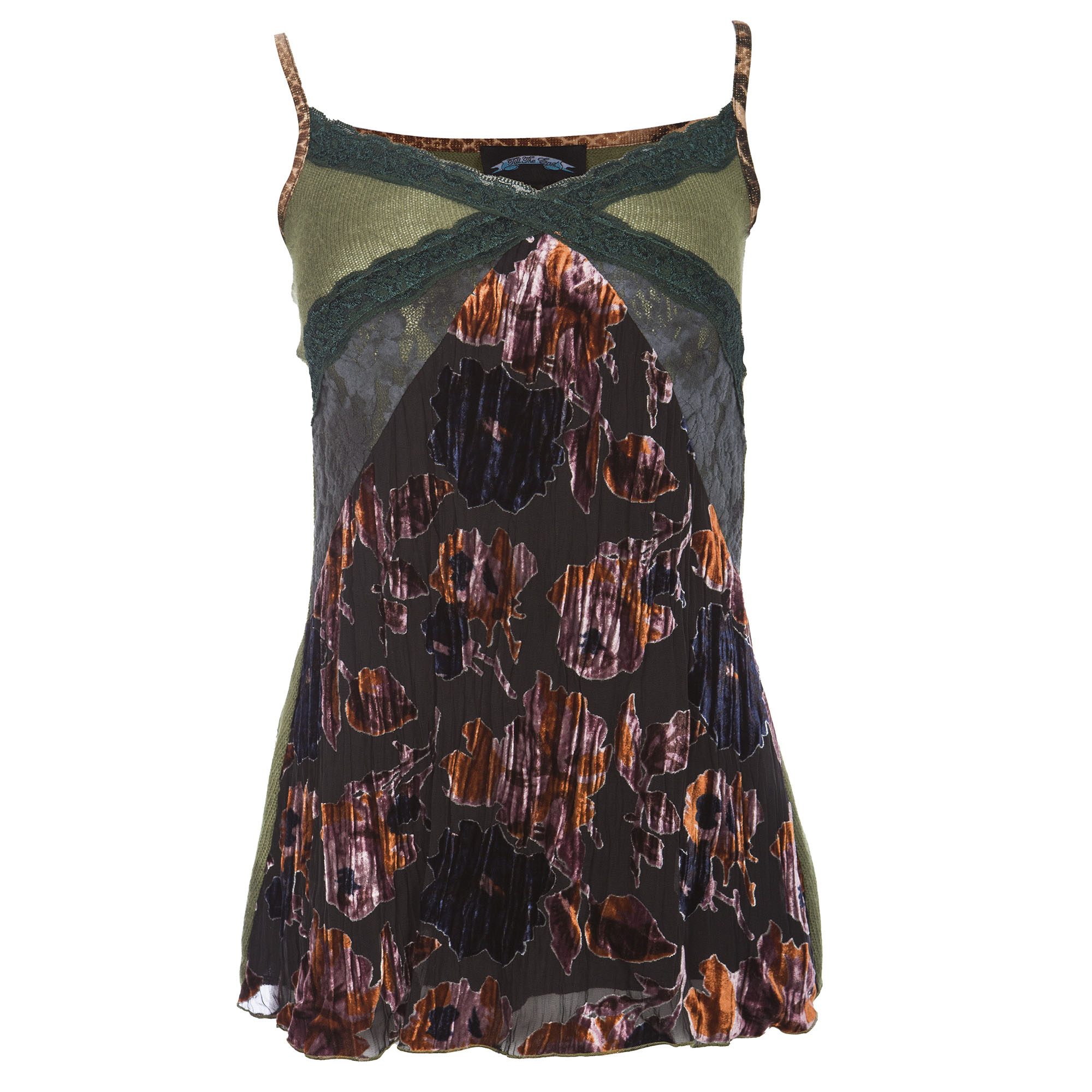 Till The End TTE-1123 Till The End Women's Silk Camisole Top Multi Color