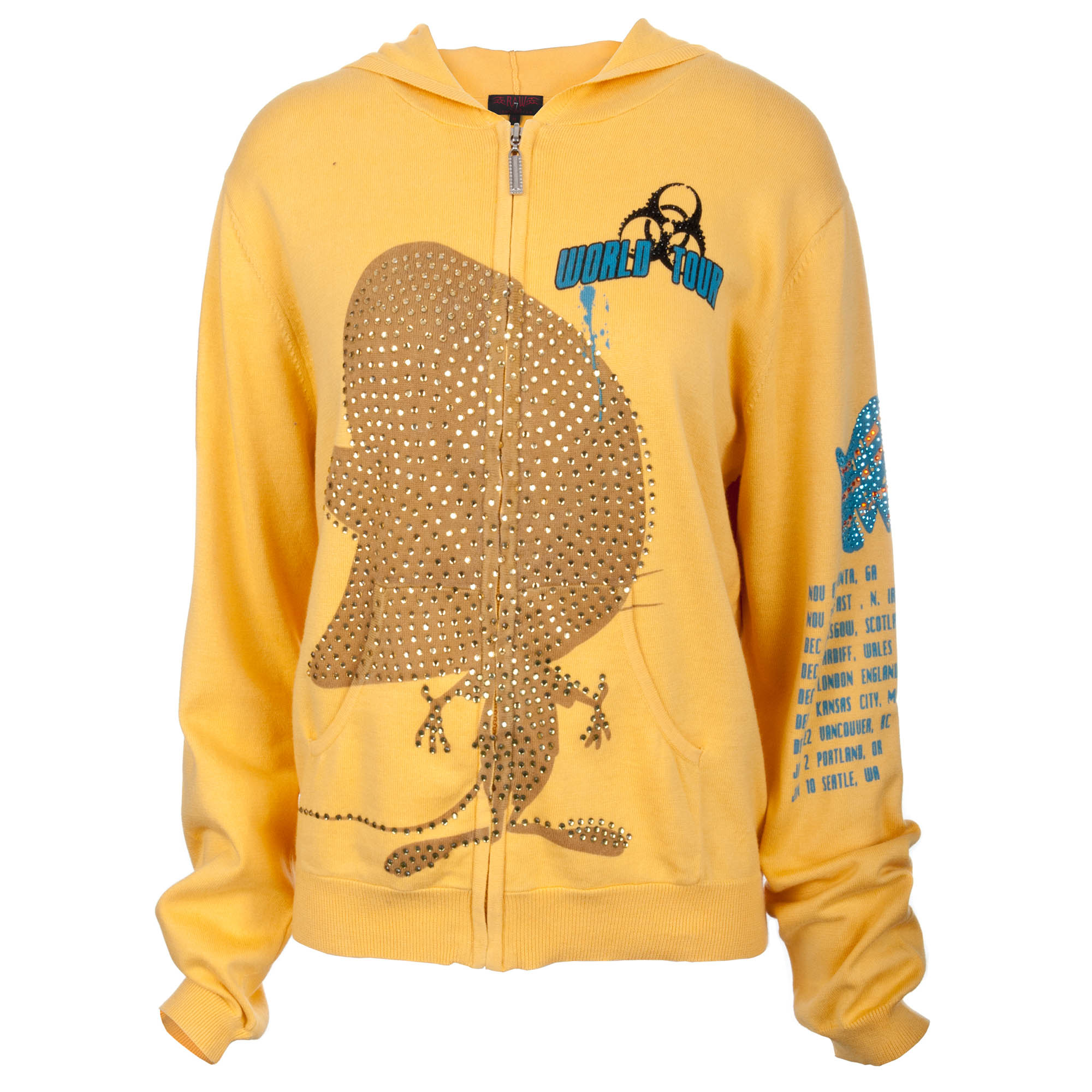 Looney Tunes CT88-Speedy Looney Tunes Women's Lemon Zip Hoodie Speedy Gonzalez