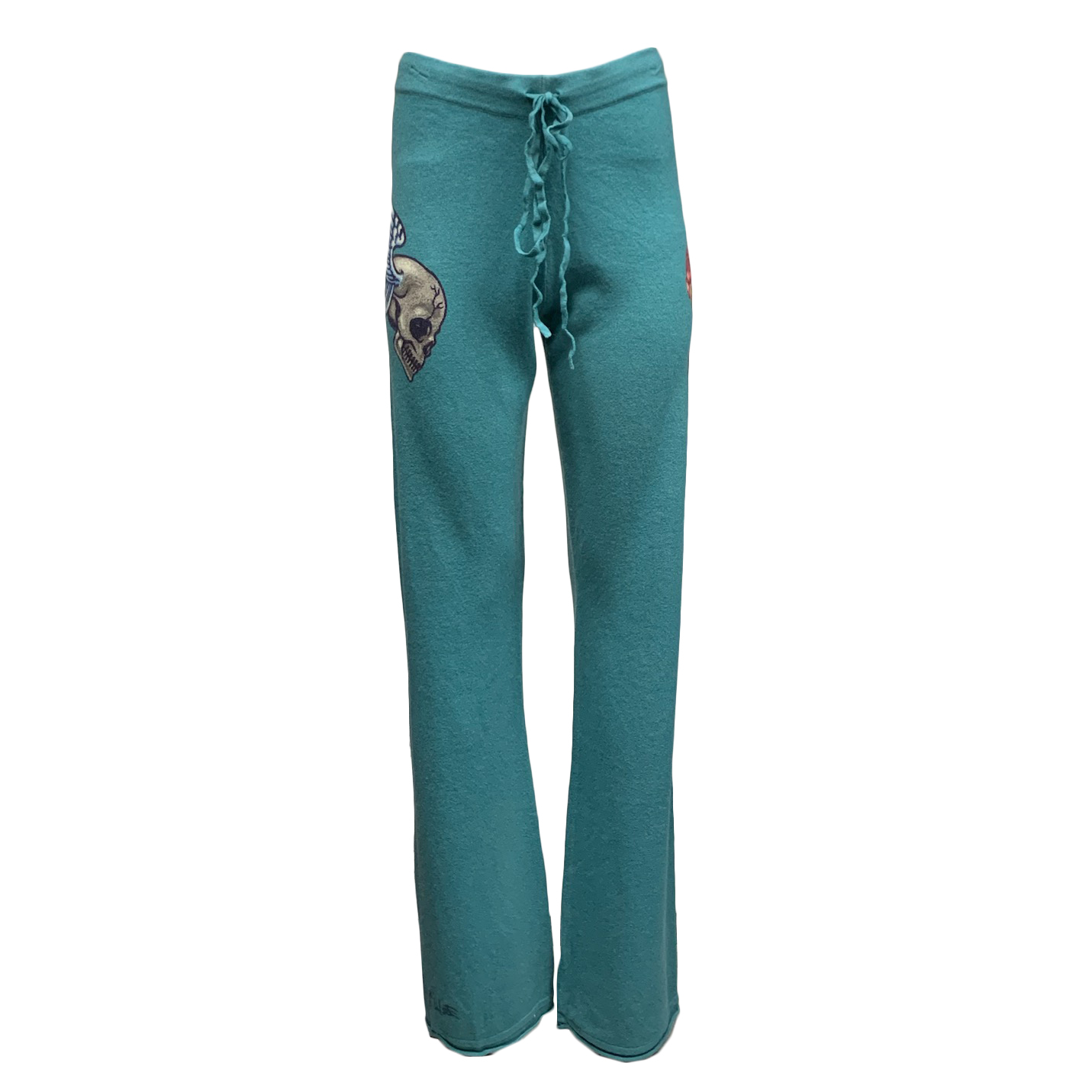 RAW 7 PCSH36V-SKULLWING-BLUEGRASS Vintage Raw7 Cashmere Pants Skullwing - Blue Grass