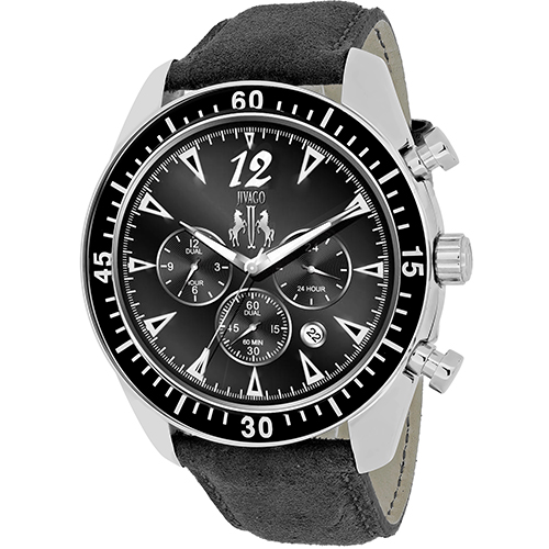 JV4511 Jivago Mens Timeless Black Band Black Dial