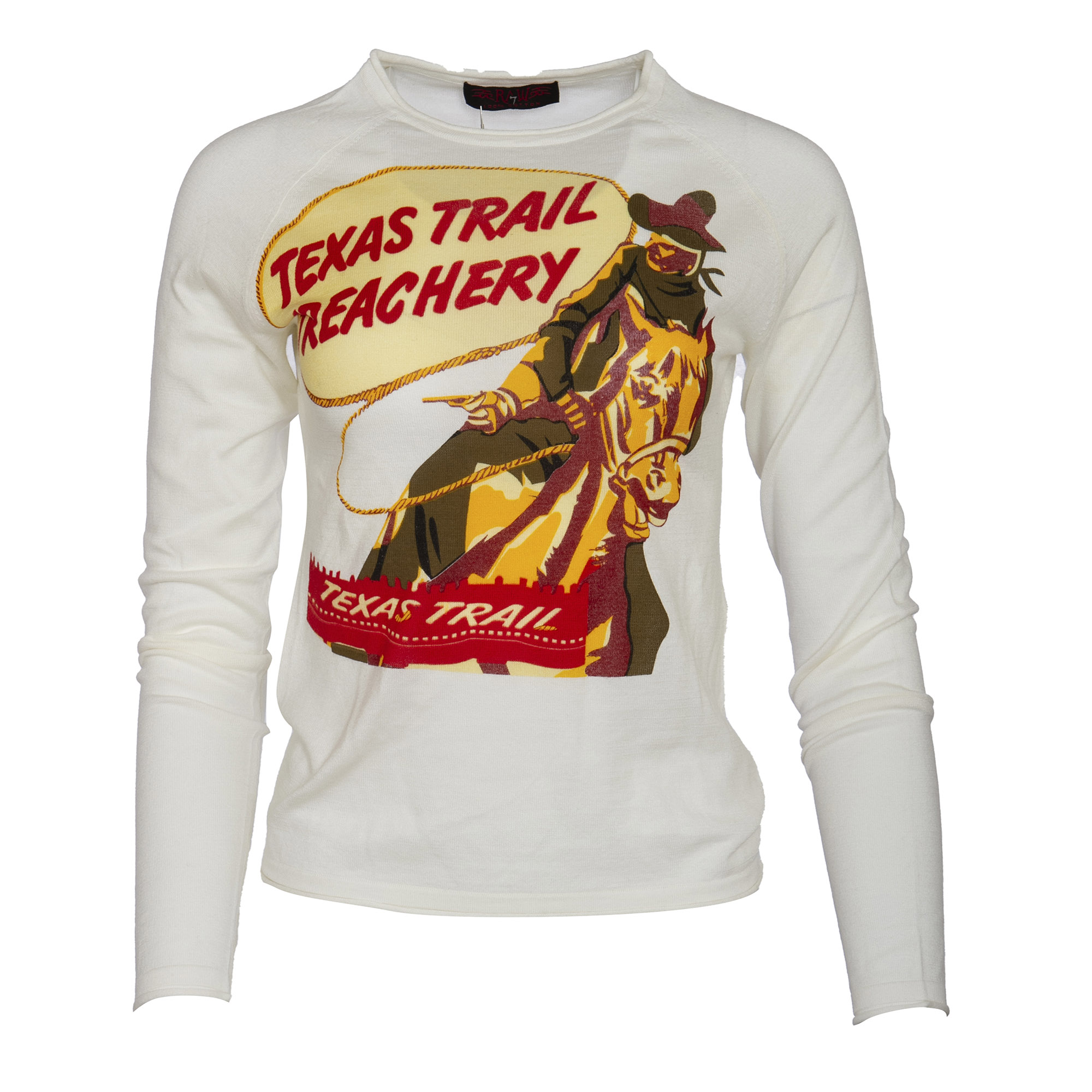 RAW 7 PTS43_OFFWHITE Raw7 Women's Texas Trail Long Sleeved T-Shirt - White