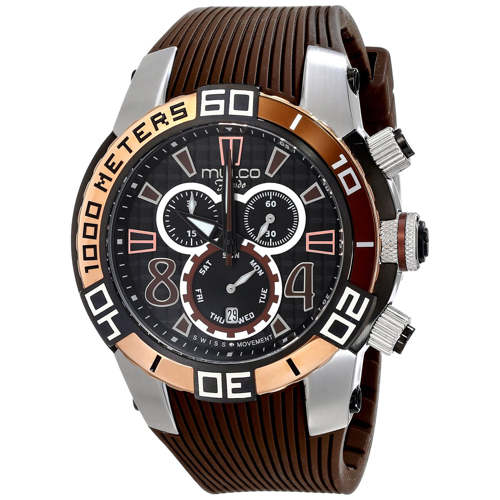 MW1-74197-035 Mulco Mens Fondo wheel Brown Band Black Dial