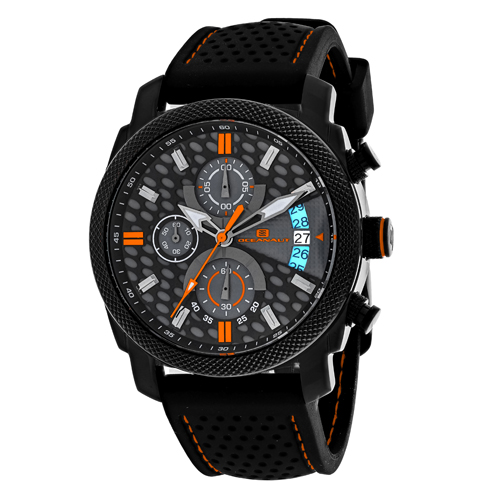 OC2323 Oceanaut Mens Kryptonite Black Band Black and Grey Dial