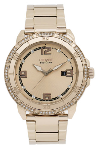 AW1343-54Q Citizen Mens Classic  Quartz Gold Band Rose Gold Dial