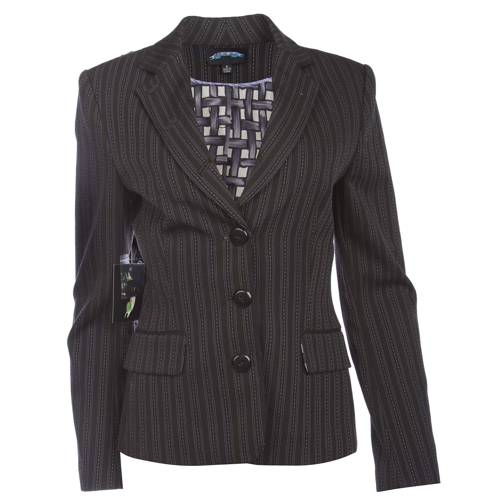 Till The End TTE-2032 Till The End Women's Blazer - Stitch Stripe