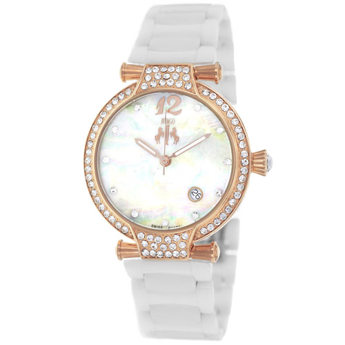 JV2216 Jivago Womens Bijoux White Band Silver MOP Dial