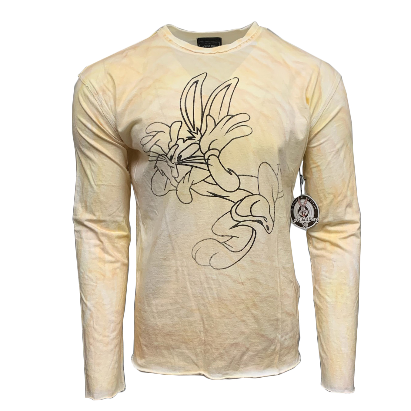 Looney Tunes PTS102-BUGSB Classic Looney Tunes Long Sleeve T-Shirt Bugs Bunny - Distressed