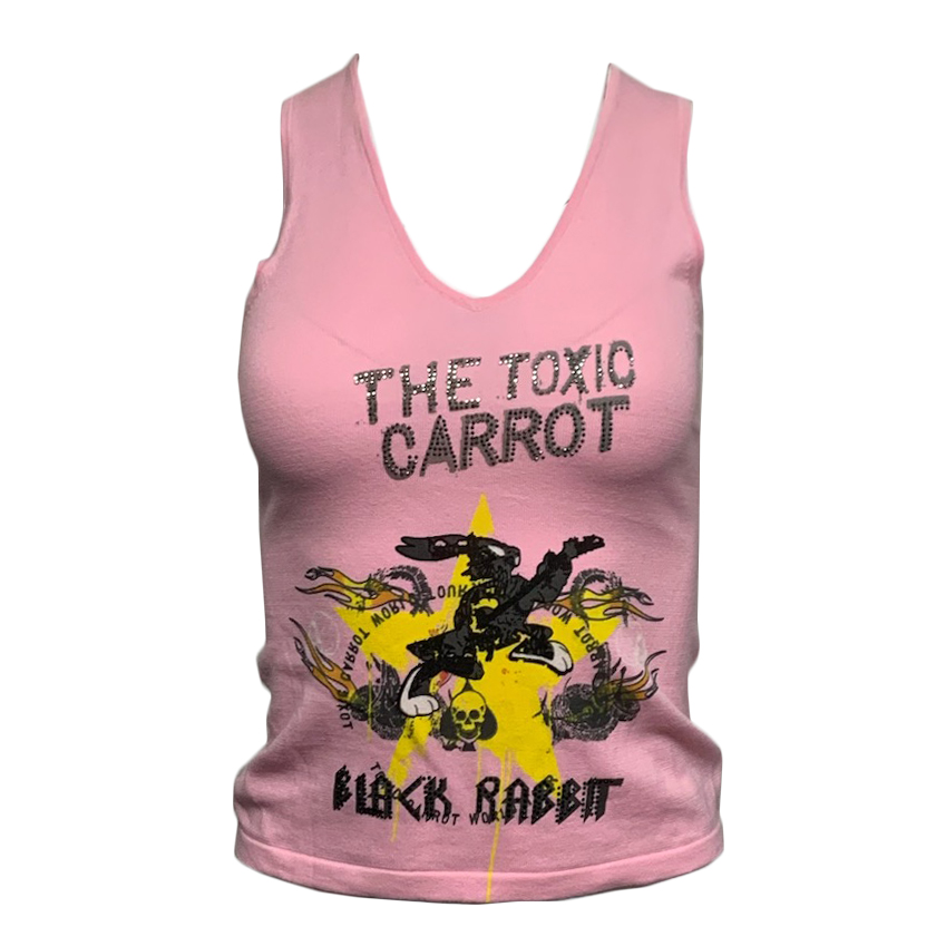 RAW 7 CT94-BUGS-SBERRY Raw7 Looney Tunes Women's Tank Top Bugs Bunny - Strawberry