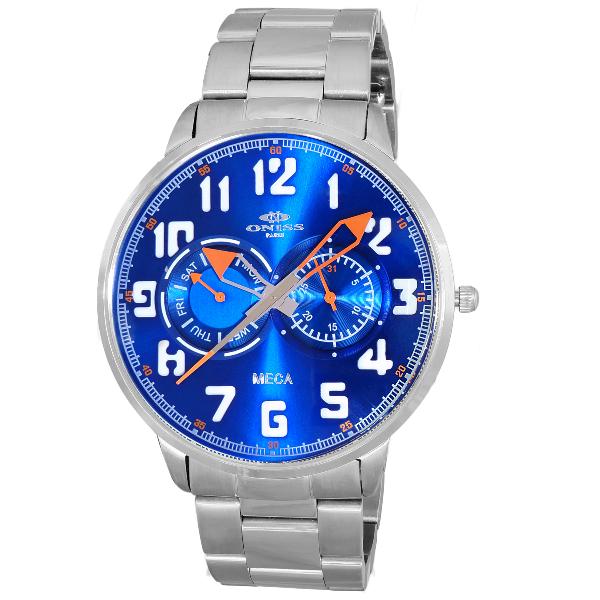 Oniss Men's Sweeper Collection Stainless Steel Blue Dial, Price: $139
