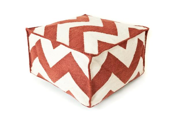 Landscape Chevron Outdoor Polyester Pouf Ottoman by TrendSage, Price: $195