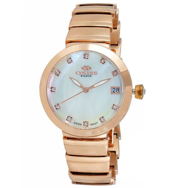 Oniss Ladies Trapeze Collection Rose Gold White MOP Dial, Price: $169