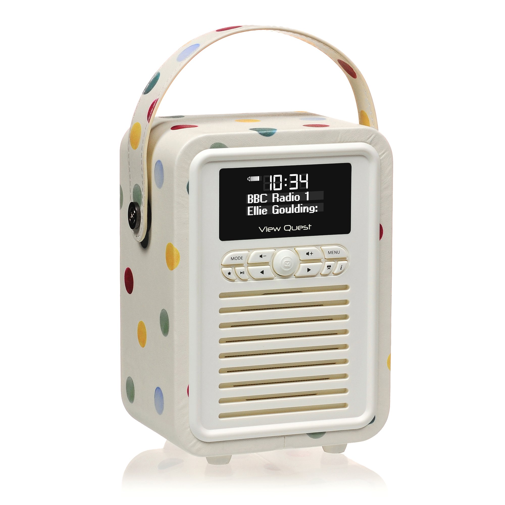B00Q8IDZMS VQ Retro Mini DAB & DAB+ Digital Radio with FM, Bluetooth & Alarm Clock Emma Bridgewater Polka Dot