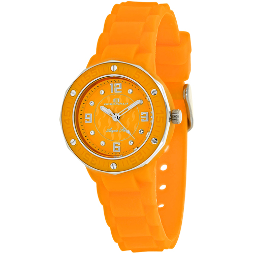 OC0435 Oceanaut Ladies Acqua Star Orange Rubber Strap