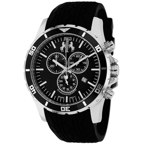 JV0121 Jivago Mens Ultimate Black Band Black Dial