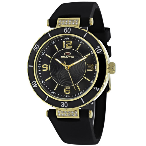 SP6412 Seapro Womens Seductive Black Band Black Dial