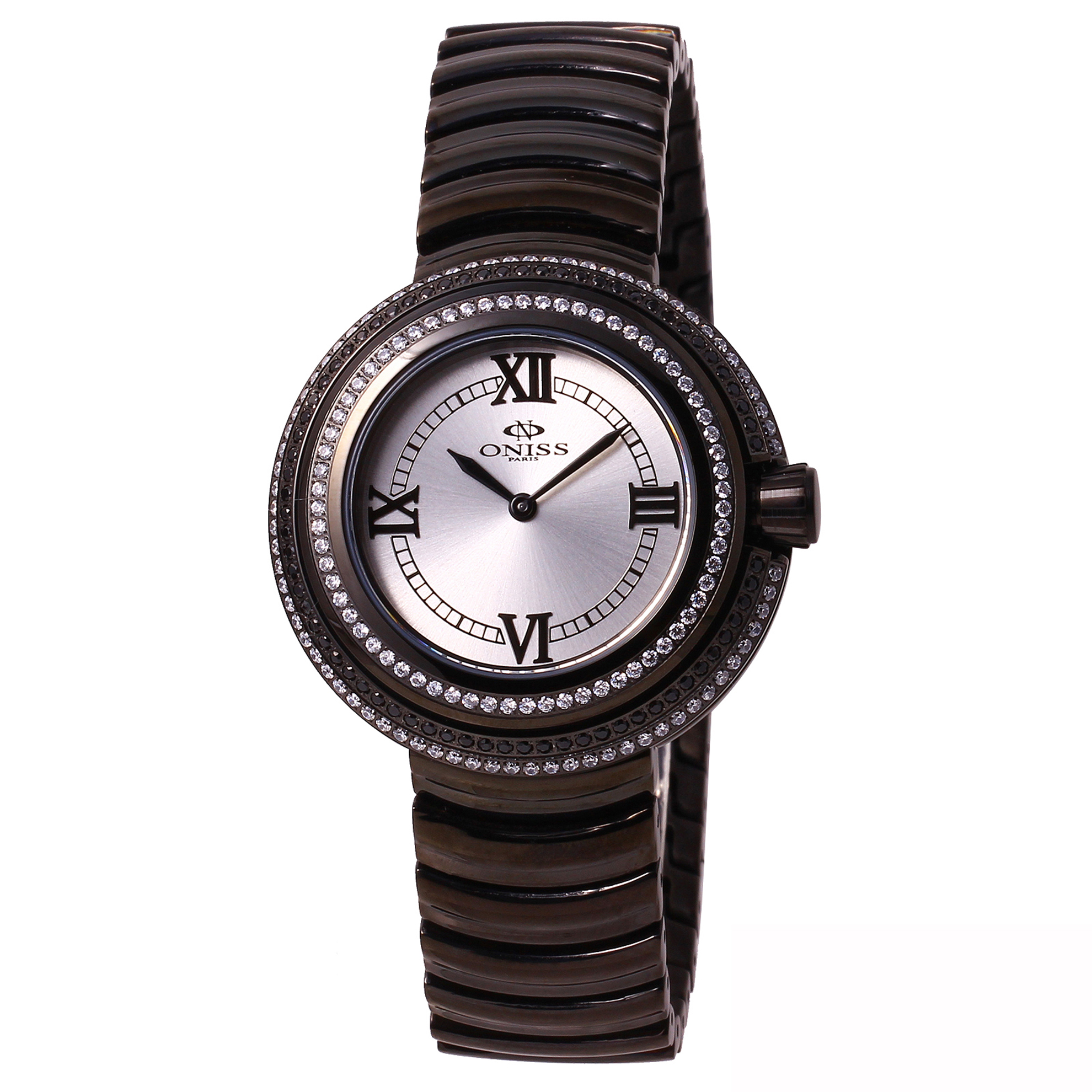 Oniss ON8180-LIPB Oniss Terrace Black IP Silver Dial