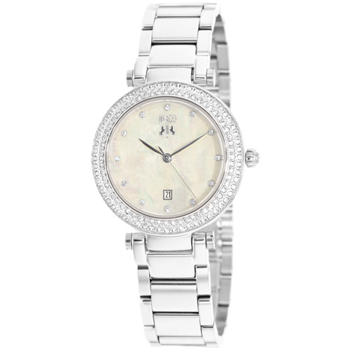 JV5313 Jivago Womens Parure Silver Band Peach Mother of Pearl Dial