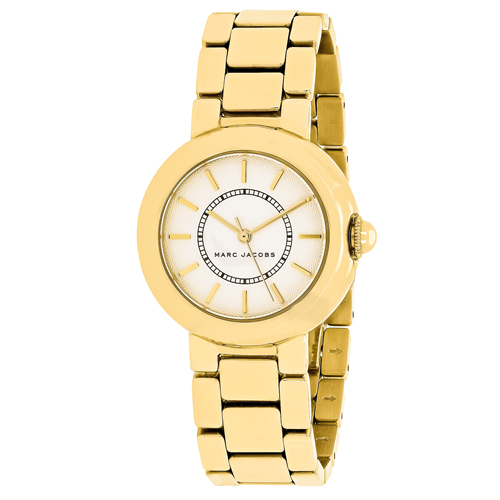 MJ3465 Marc Jacobs Womens Courtney Gold tone Band White Dial