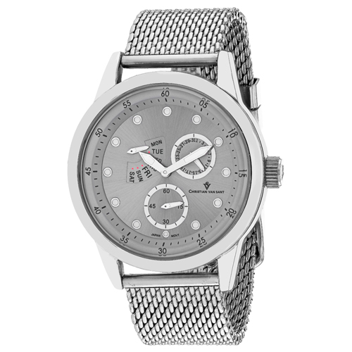 CV8710 Christian Van Sant Mens Rio Silver Band Silver Dial