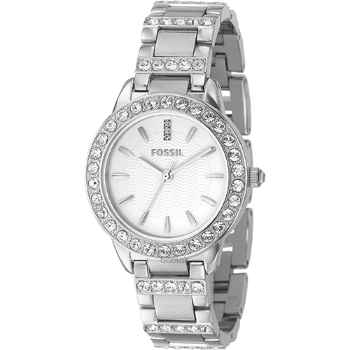 ES2362 Fossil Womens Dress Silver Band Silver Dial