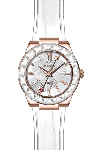 22541 Invicta Womens Angel  White Band Silver Dial