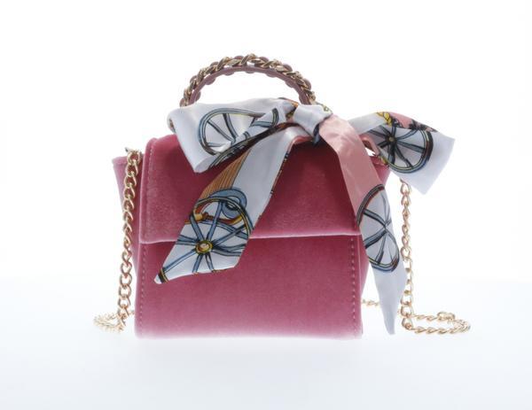 B9559Pink-DefaultTitle Raw 7 by Doe A Dear Top handle velvet handbag - Pink