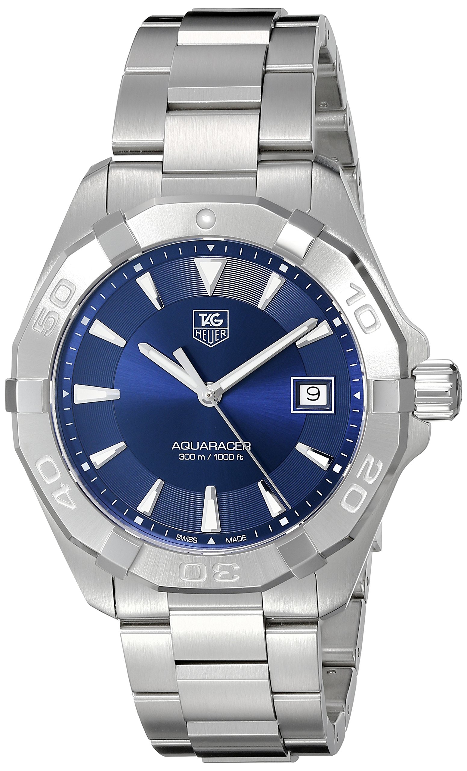 Tag Heuer B019042S5Q TAG Heuer Men's Swiss Quartz Stainless Steel Casual Watch, Color:Silver-Toned (Model: WAY1112.BA0928)