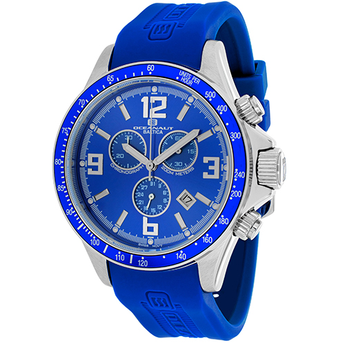 OC3346 Oceanaut Men's Baltica Swiss  Quartz Blue Rubber Strap