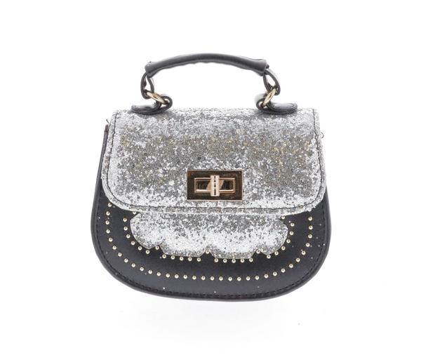 66629SilverOS-DefaultTitle Raw 7 by Doe A Dear Horse Shoe Glitter Front Crossbody Purse - Silver