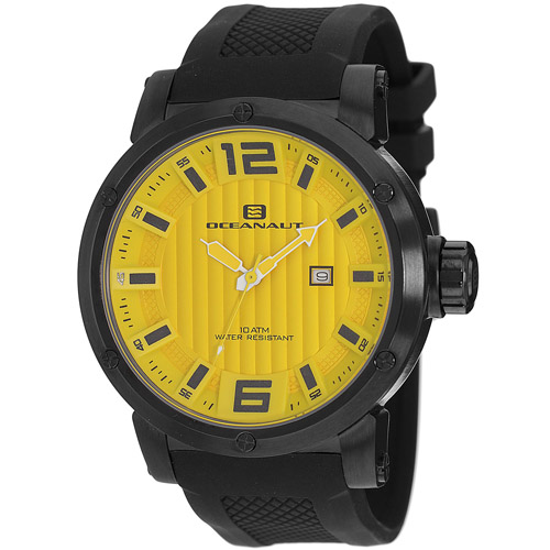 OC2116 Oceanaut Mens Spider Black Band Yellow Dial