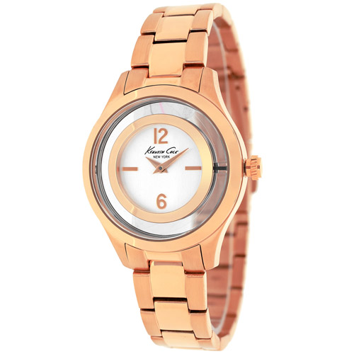 10026947 Kenneth Cole Womens Classic Rose gold Band Silver Dial