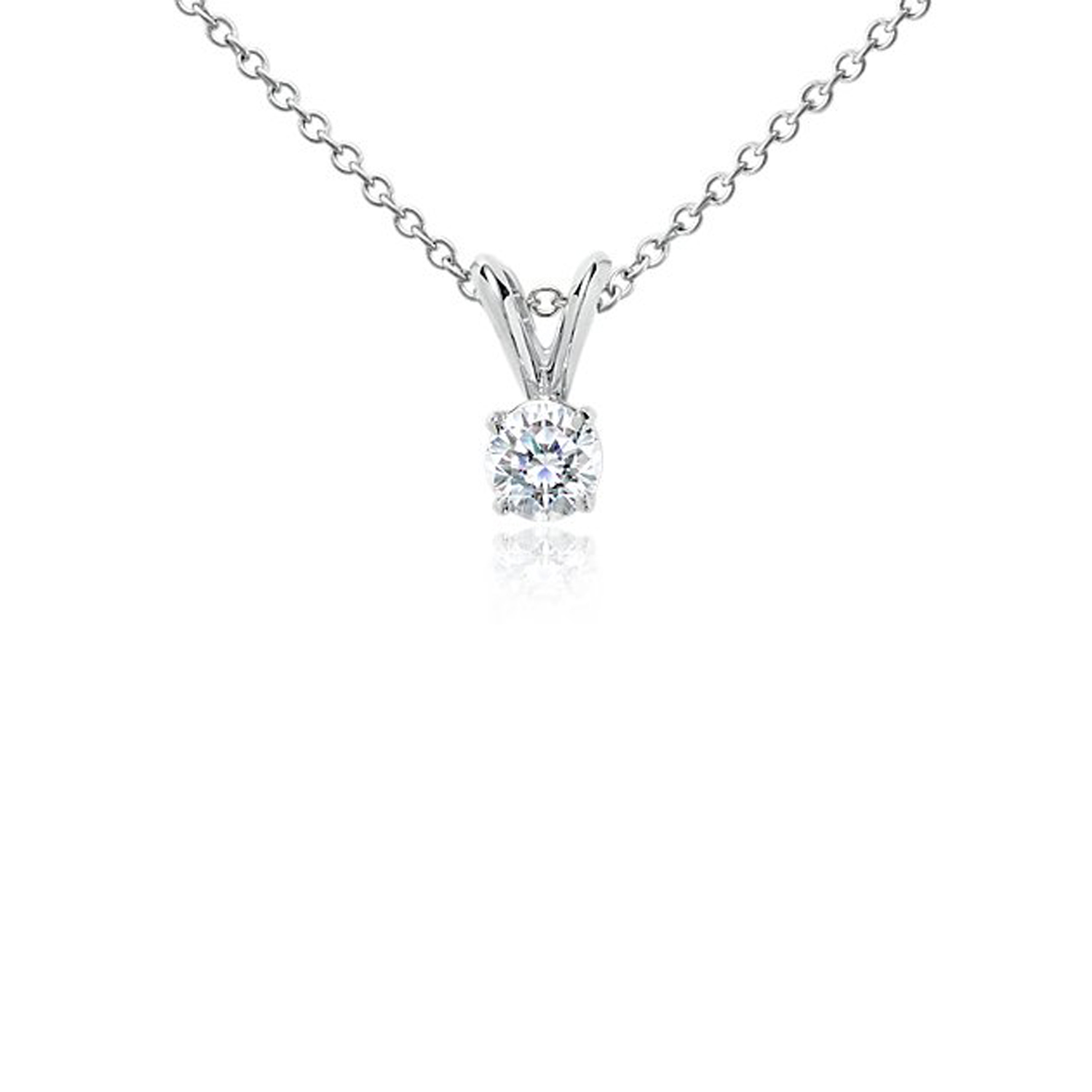 PEND50 Diamond Pendant .50 Carat weight Minimum-White gold -SI2-G in color-With certificate