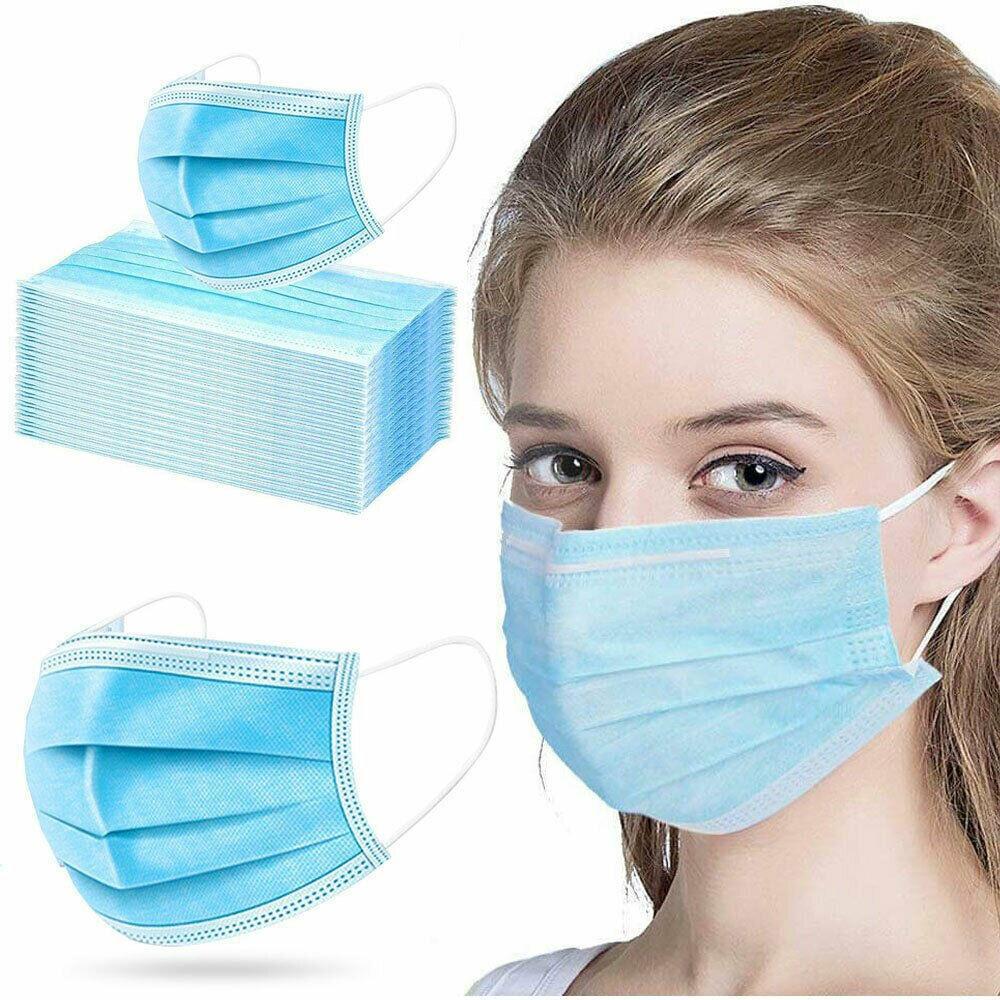 Detoxiz 3PLY50B100 Detoxiz 100pcs 3Ply Disposable Blue Masks