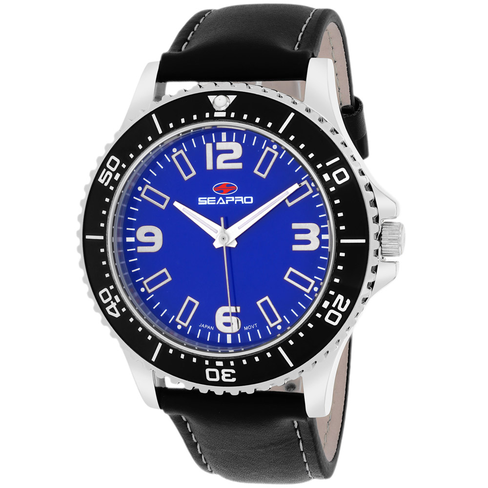 SP5312 Seapro Mens Tideway Black Band Blue Dial