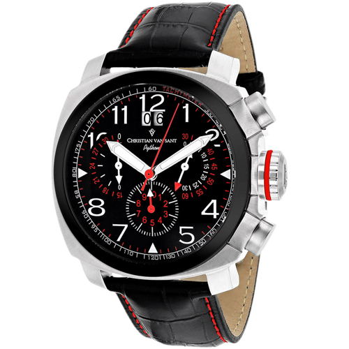 CV3AU1 Christian Van Sant Grand Python Swiss Black Dial Blk Strap