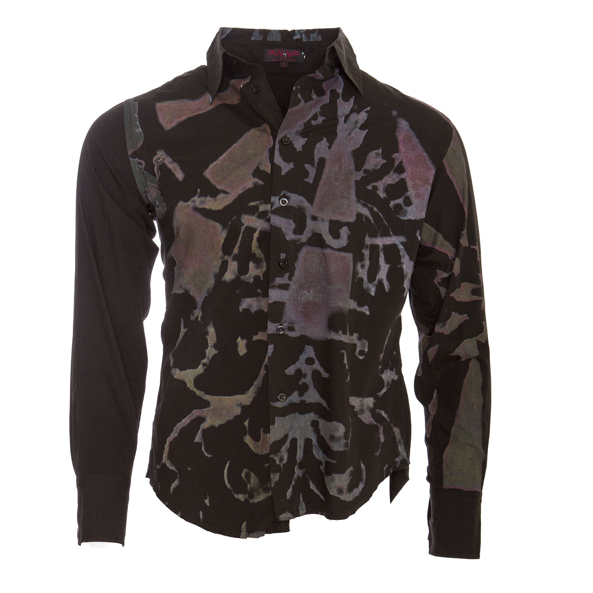 EM61-DART-BLK Raw 7 Mens Shirt Black with Dart Board Imprint