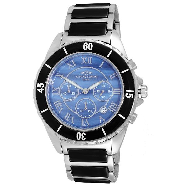 Oniss Chronograph Stainless Blue MOP Dial, Price: $159