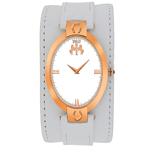 JV1833 Jivago Womens Good luck White Band Silver Dial