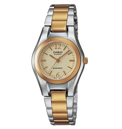 LTP-1253SG-9A Casio Womens Classic Two-tone Band Gold tone Dial