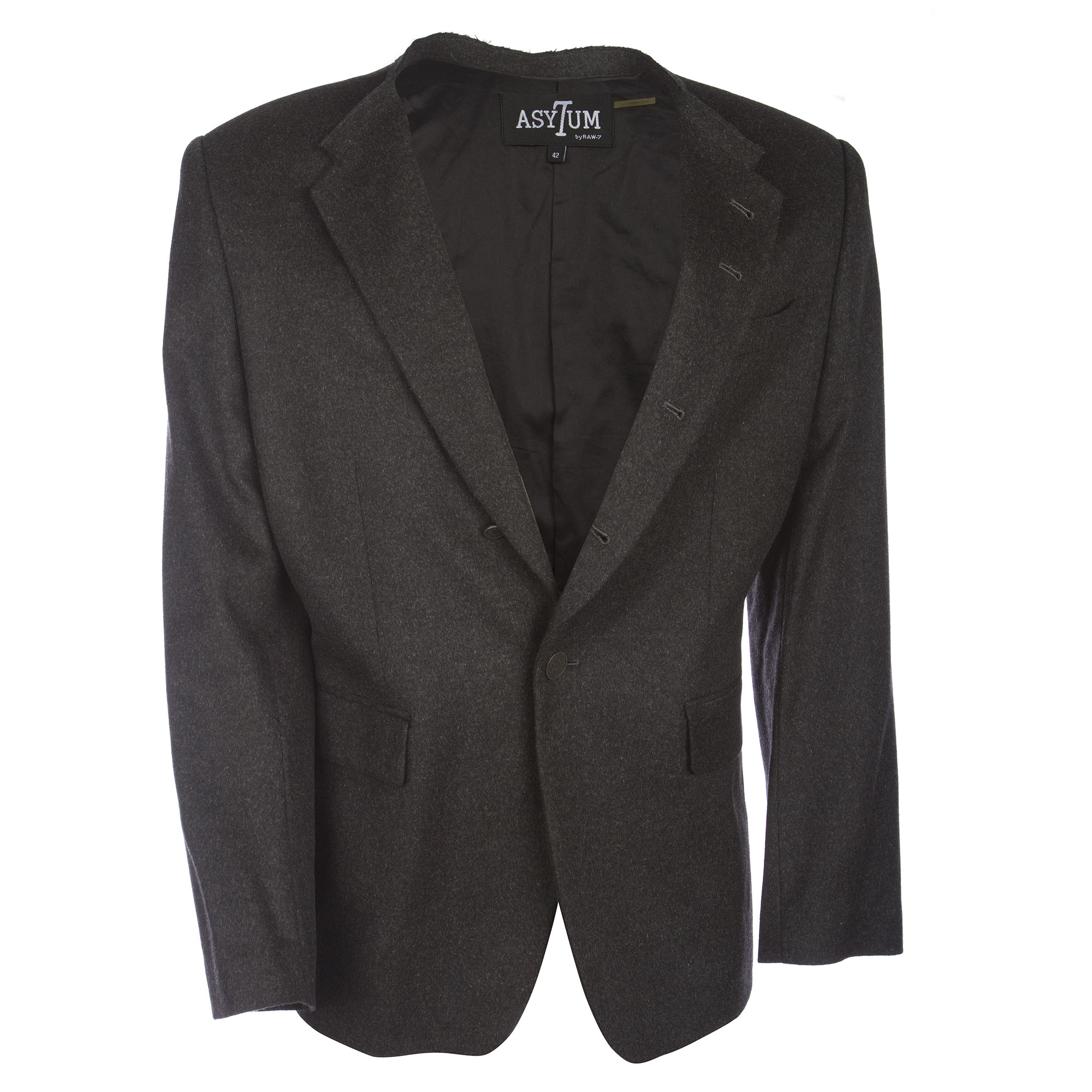 RAW 7 A08J01-Grey Asylum by Raw7 Men's Grey Cashmere Blazer