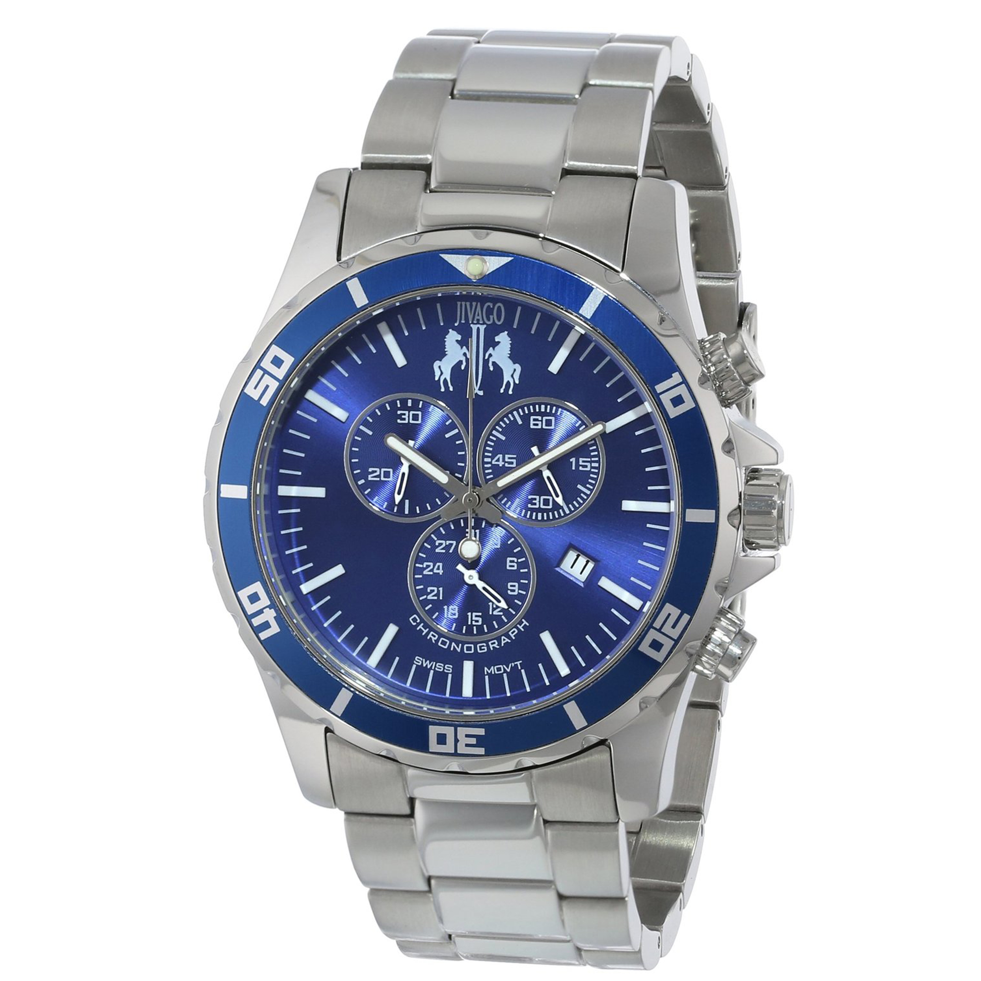 Jivago JV6127 Jivago Men's Ultimate Diver Swiss Chronograph Blue Dial