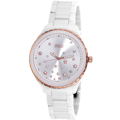 JV2412 Jivago Womens Sky White Band Silver Dial