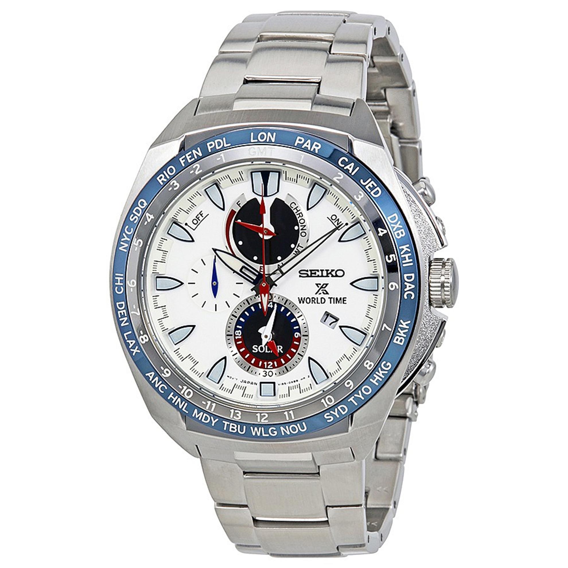seiko prospex world time solar men's chronograph watch