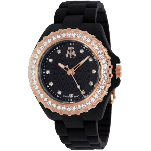 JV8212 Jivago Womens Cherie Black Band Black Dial